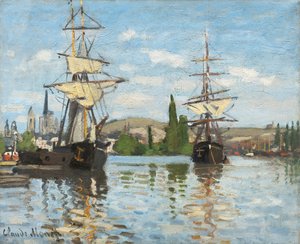 Navios que montam no Seine em Rouen, 1872-73